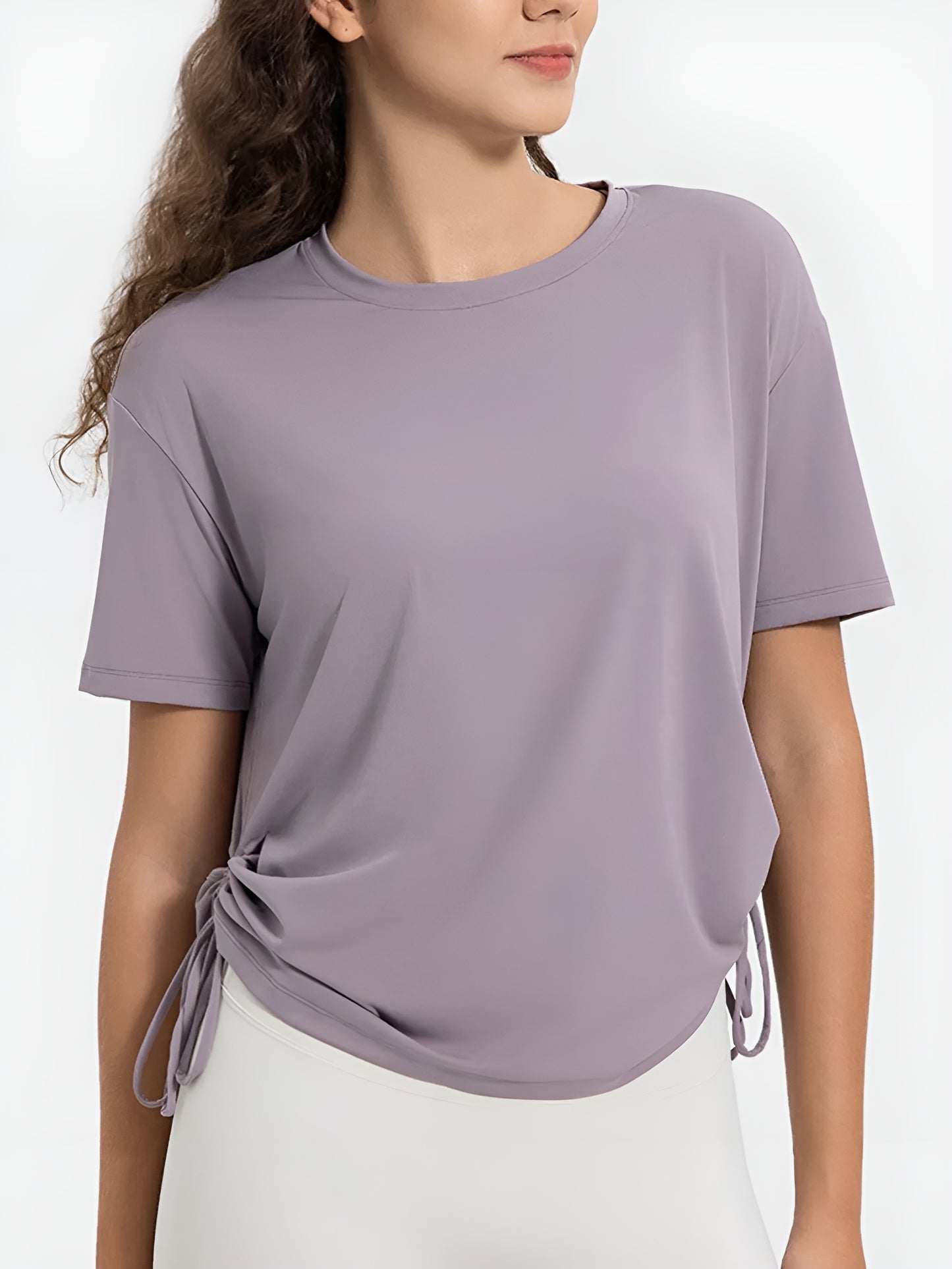 Round Neck Short Sleeve Active T-Shirt