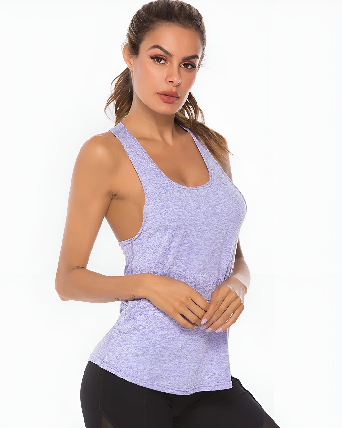 Dry-Tech Wide Strap Exercise Tank Top