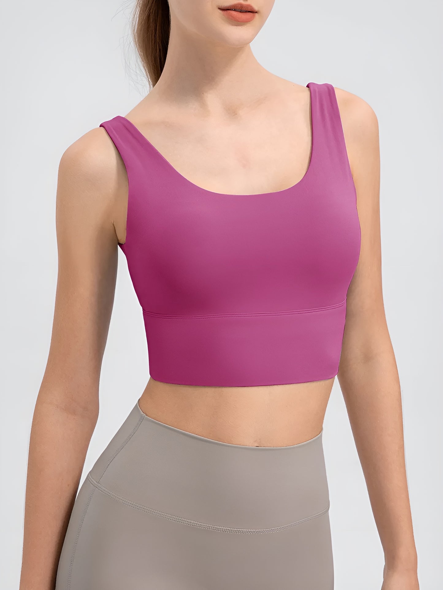 Scoop Neck Wide Strap Active Tank