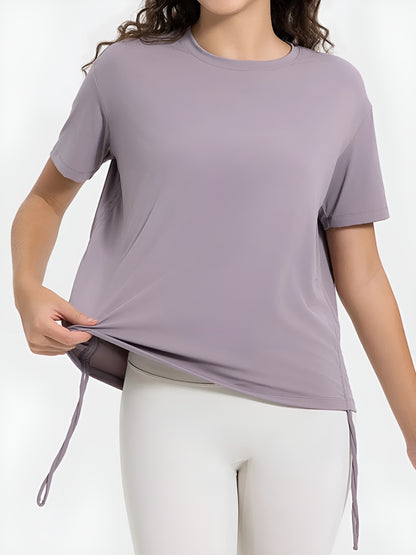 Round Neck Short Sleeve Active T-Shirt