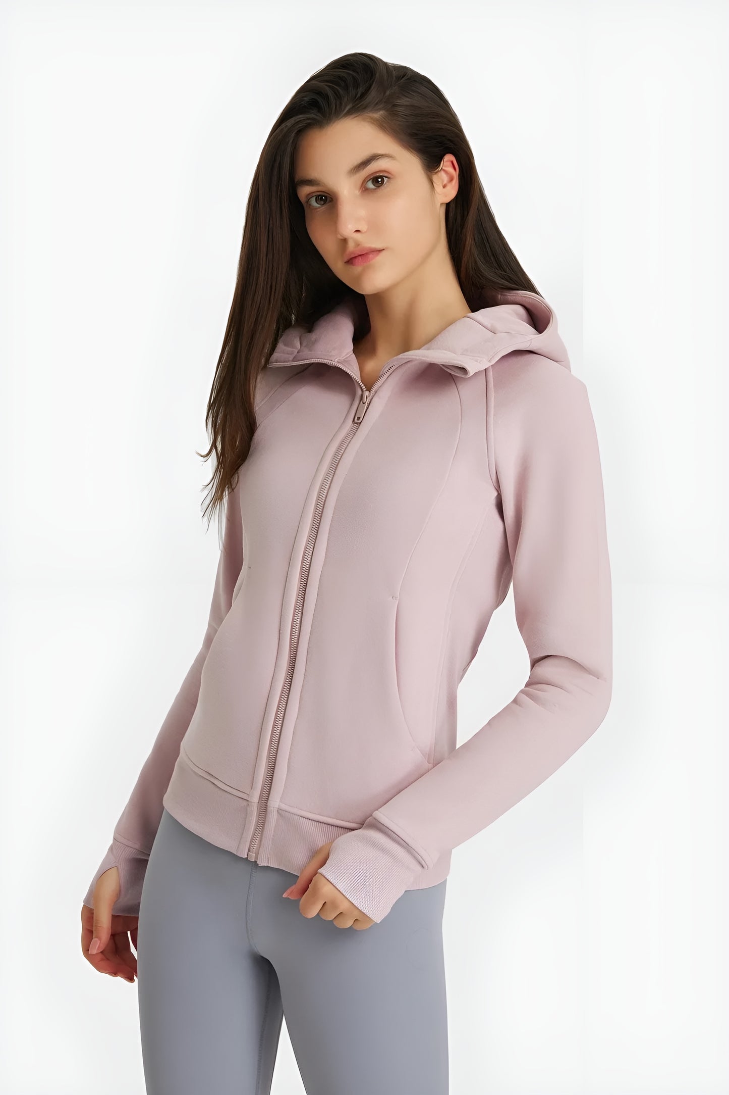 Zip-Up Hooded Sports Jacket