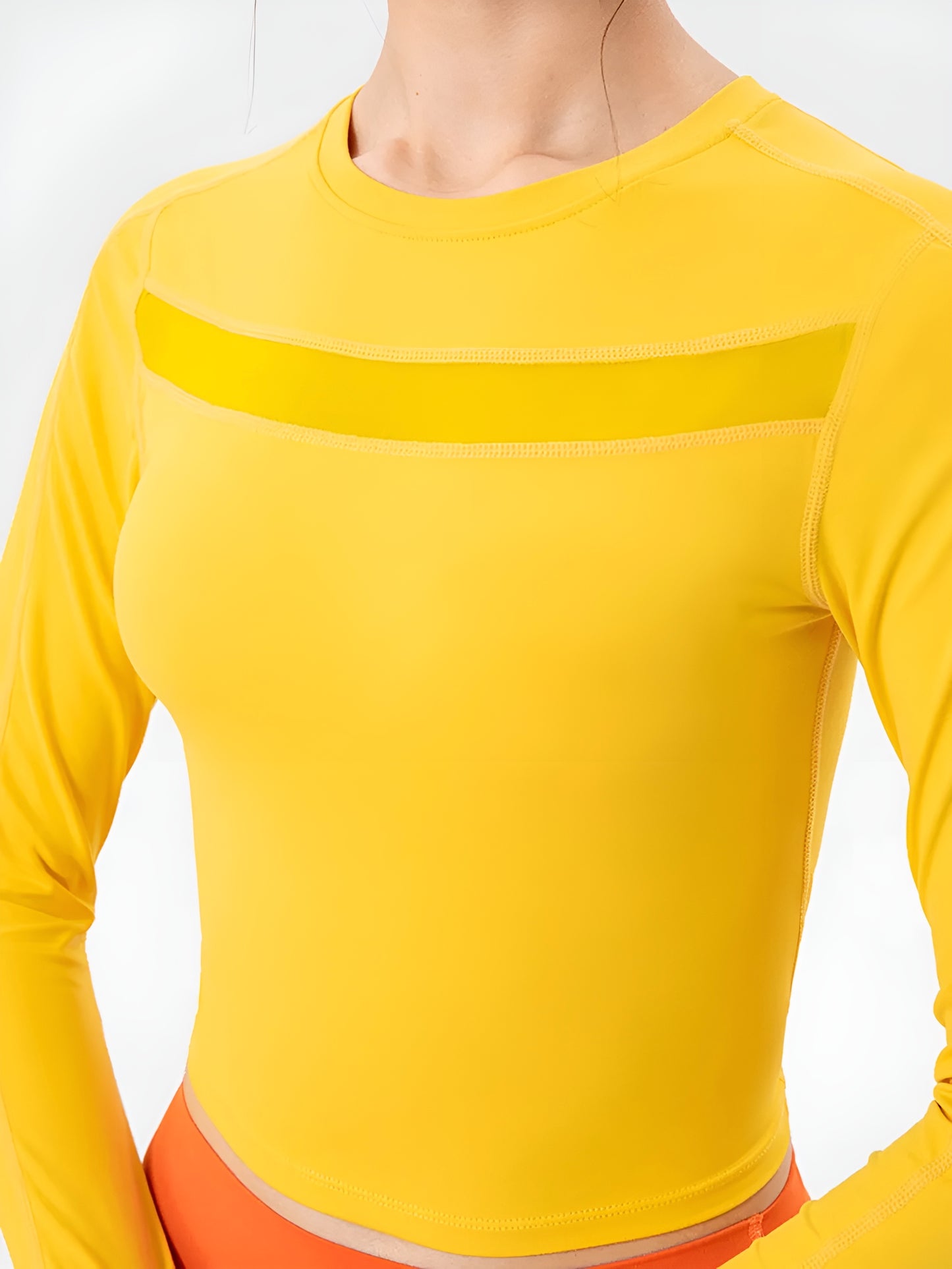 Round Neck Long Sleeve Active T-Shirt