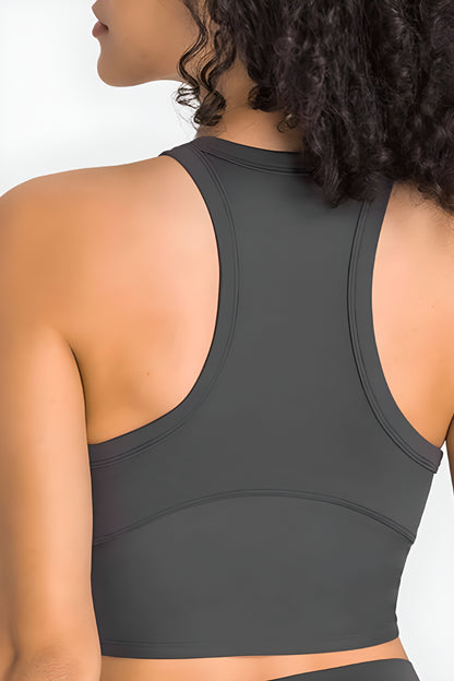 Racerback Cropped Sports Tank