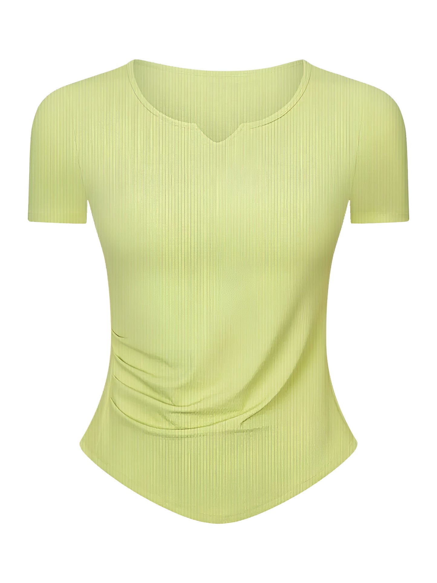 Notched Short Sleeve Active T-Shirt