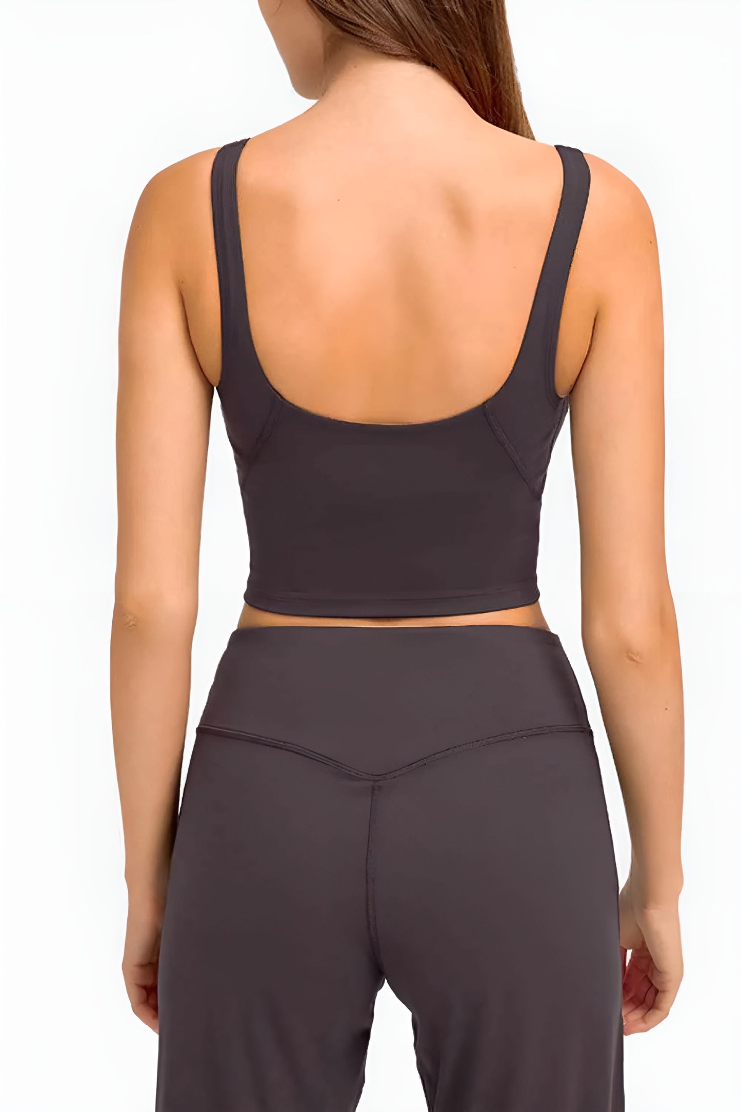 Deep V-Neck Crop Sports Bra