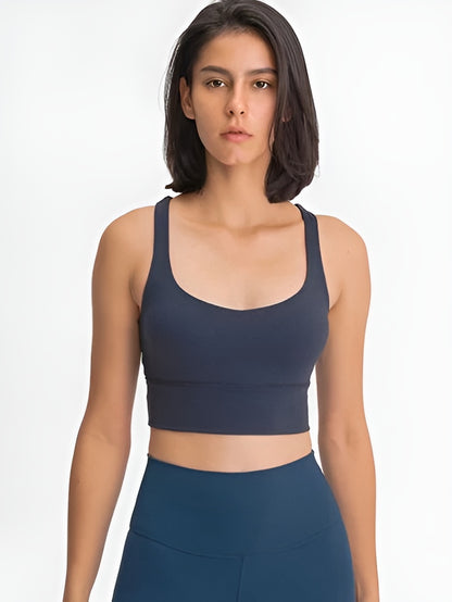 Double-Strap Cross-Back Sports Bra