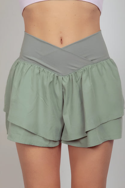 Unite V-Shaped Layered Active Shorts