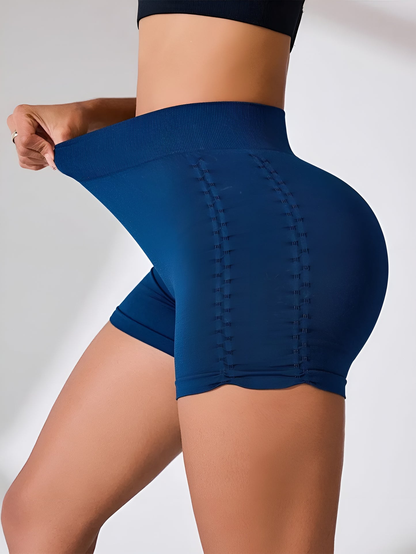 Unite Ruched Blue Active Shorts