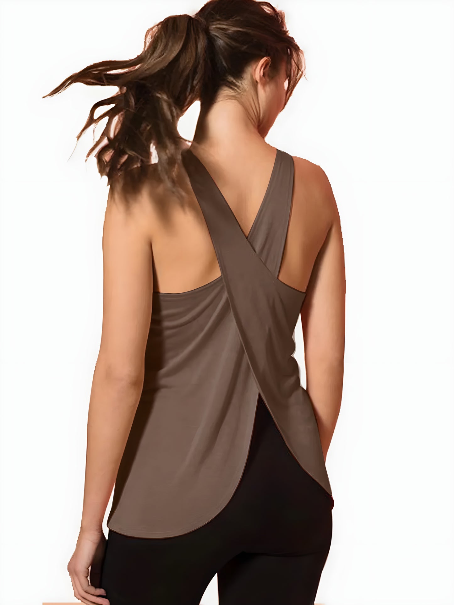 Crisscross Scoop Neck Active Tank