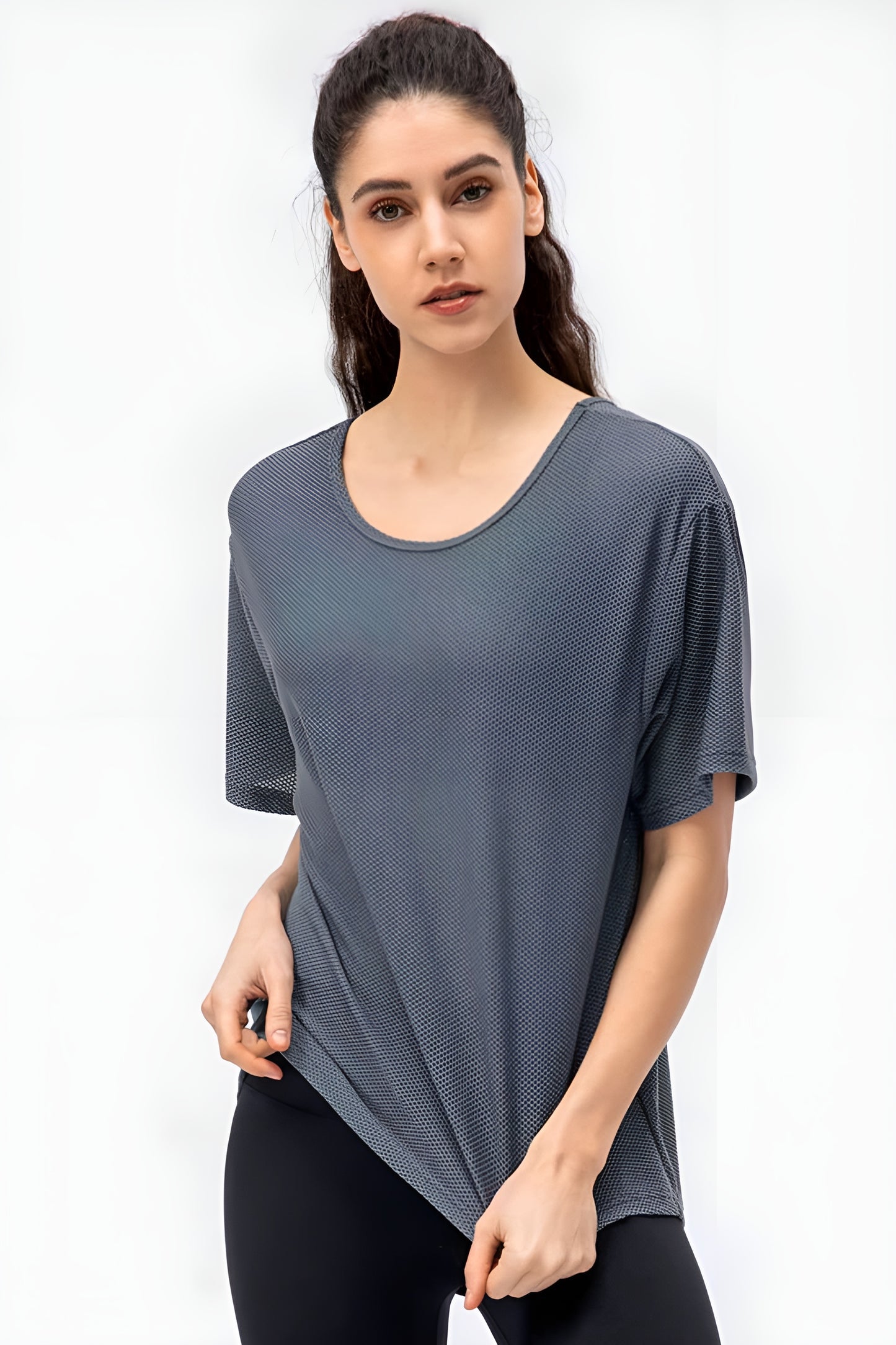 Round Neck Short Sleeve Active Tee