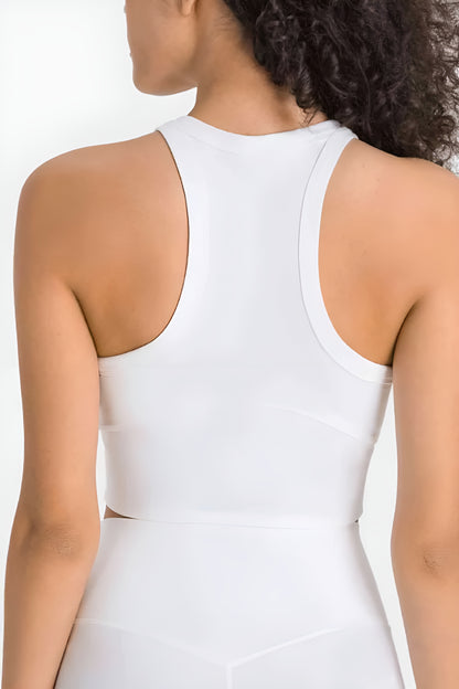 Racerback Cropped Sports Tank