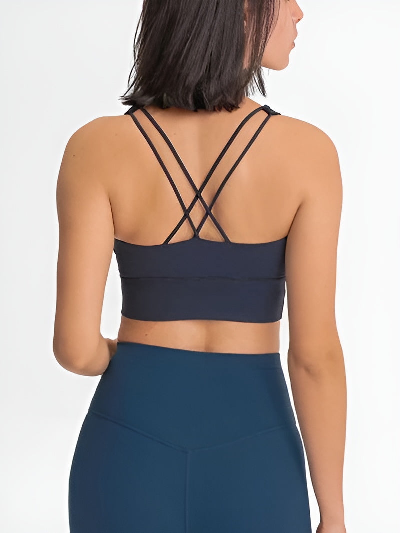 Double-Strap Cross-Back Sports Bra