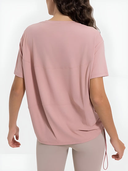 Round Neck Short Sleeve Active T-Shirt