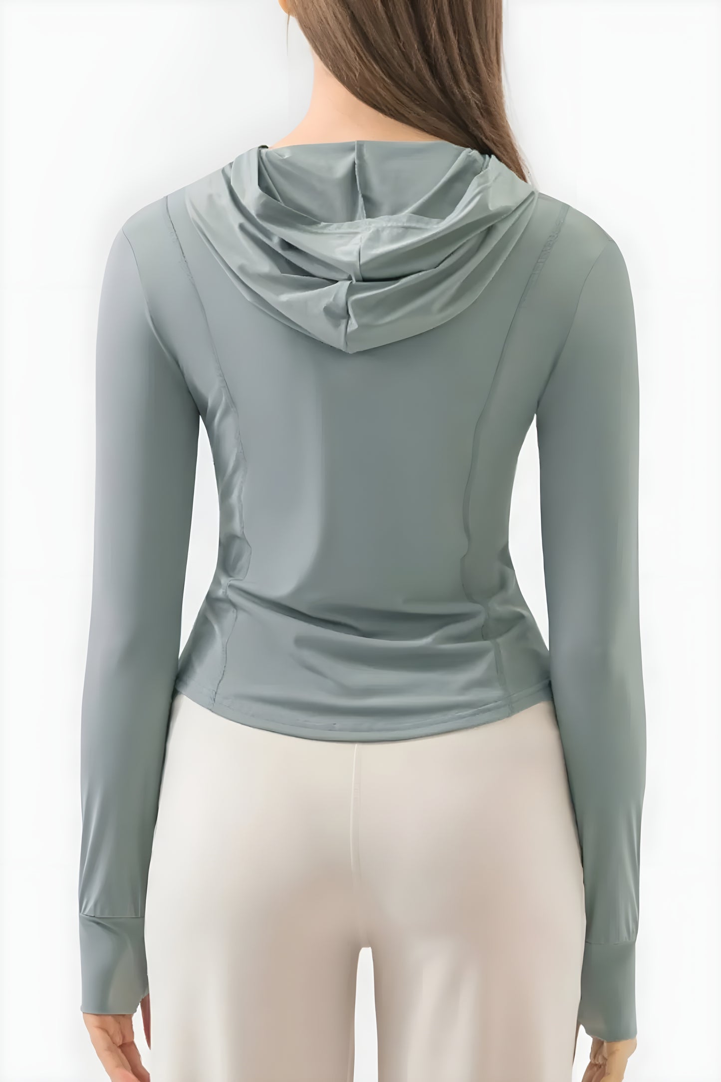 Pocketed Zip Up Long-Sleeve Hoodie