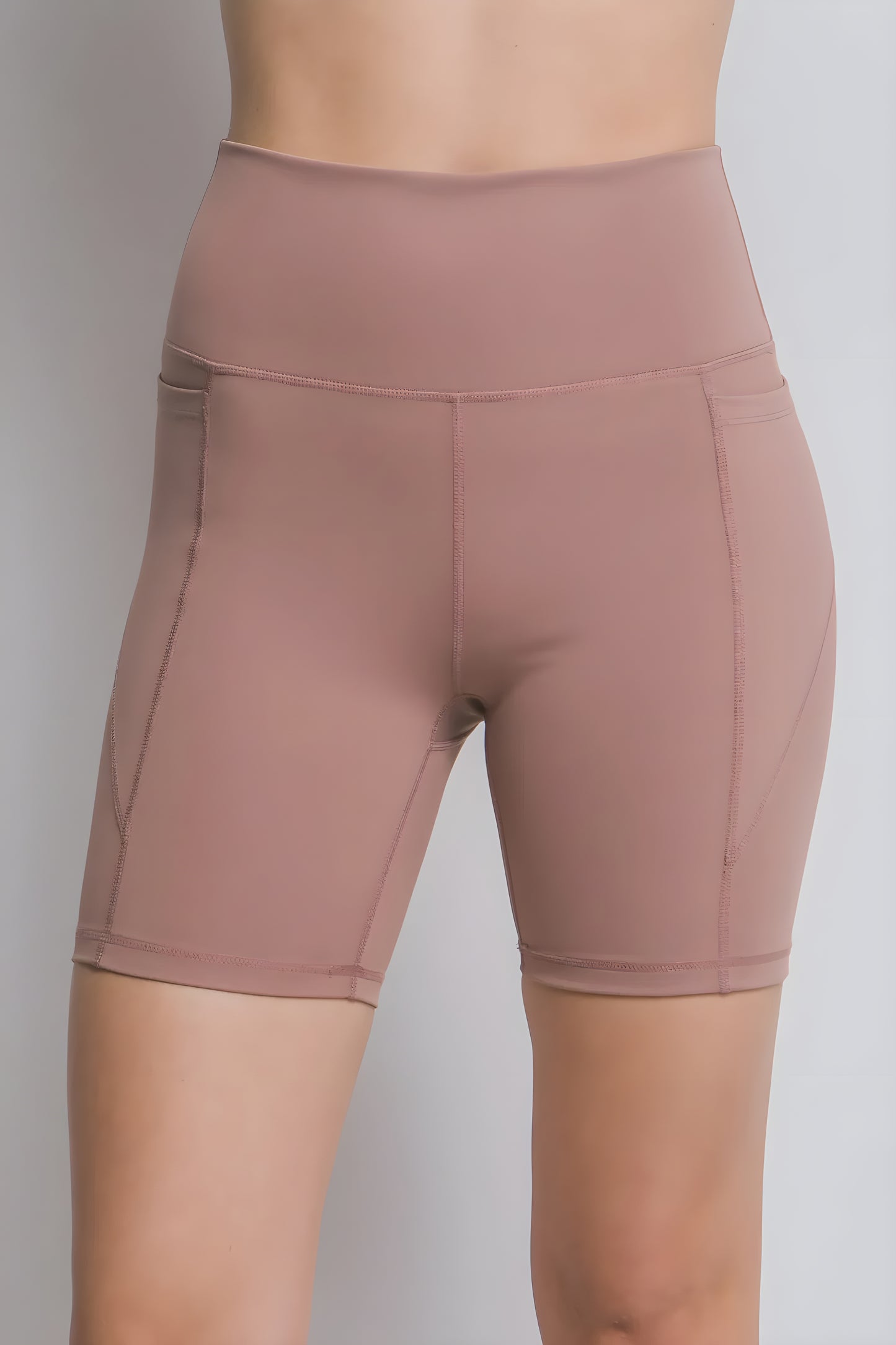 Unite High-Waist Active Shorts with Hidden Pocket