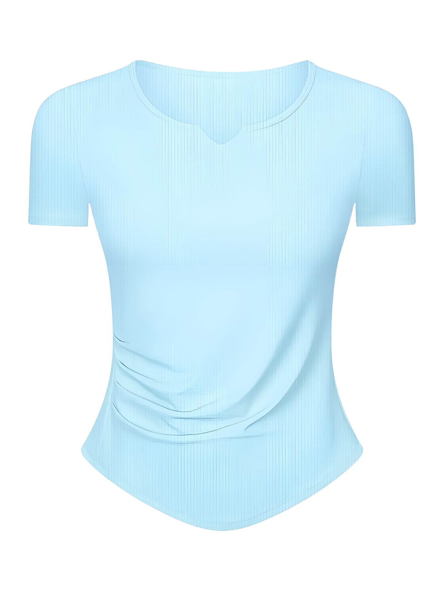 Notched Short Sleeve Active T-Shirt