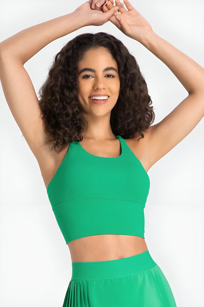 Sleek Crisscross Patterned Sports Bra