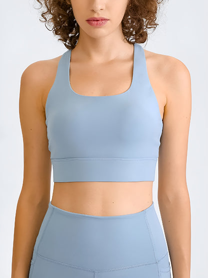 Active Square Neck Racerback Cropped Tank