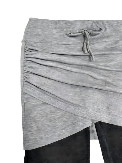 Lumi-Flex Active Leggings with Ruched Skirt