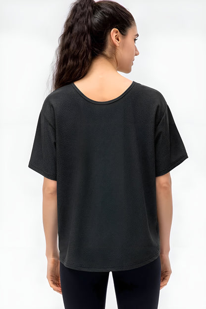 Round Neck Short Sleeve Active Tee