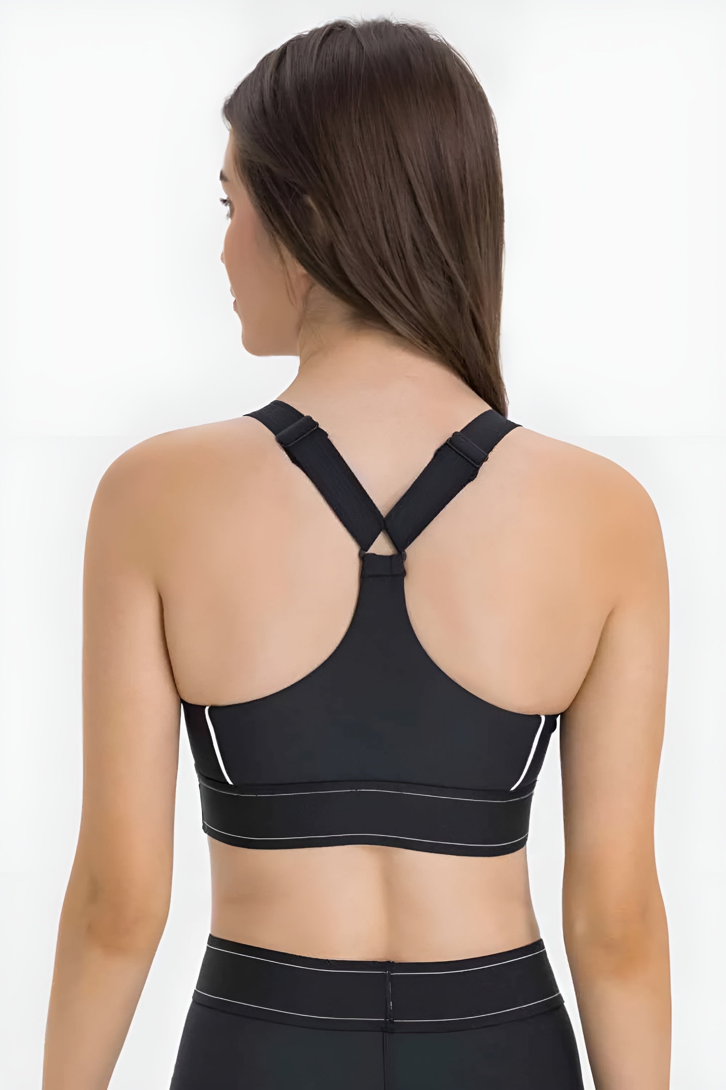 Cropped Contrast Sports Bra