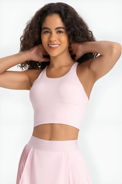 Sleek Crisscross Patterned Sports Bra