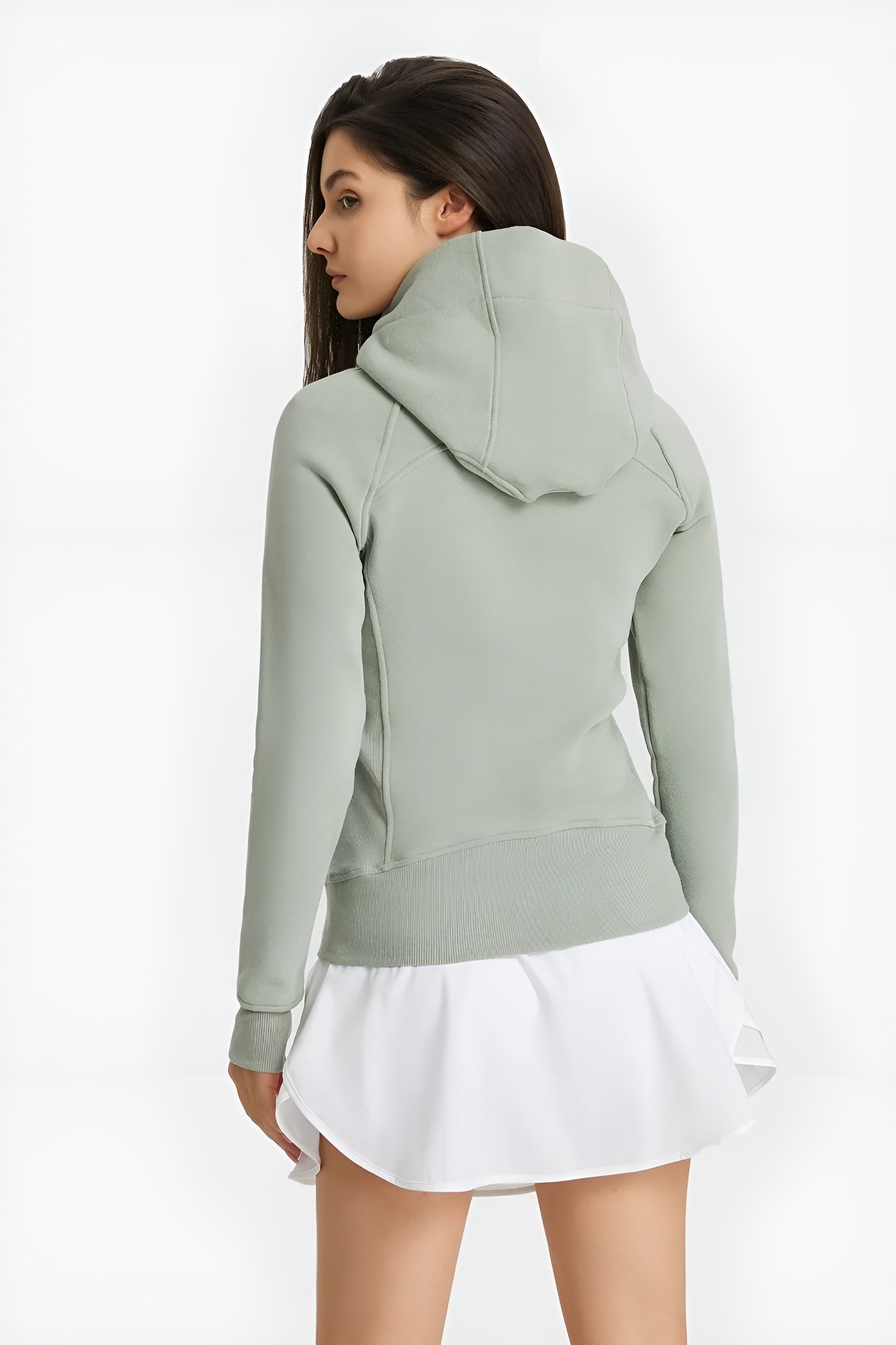 Zip-Up Hooded Sports Jacket