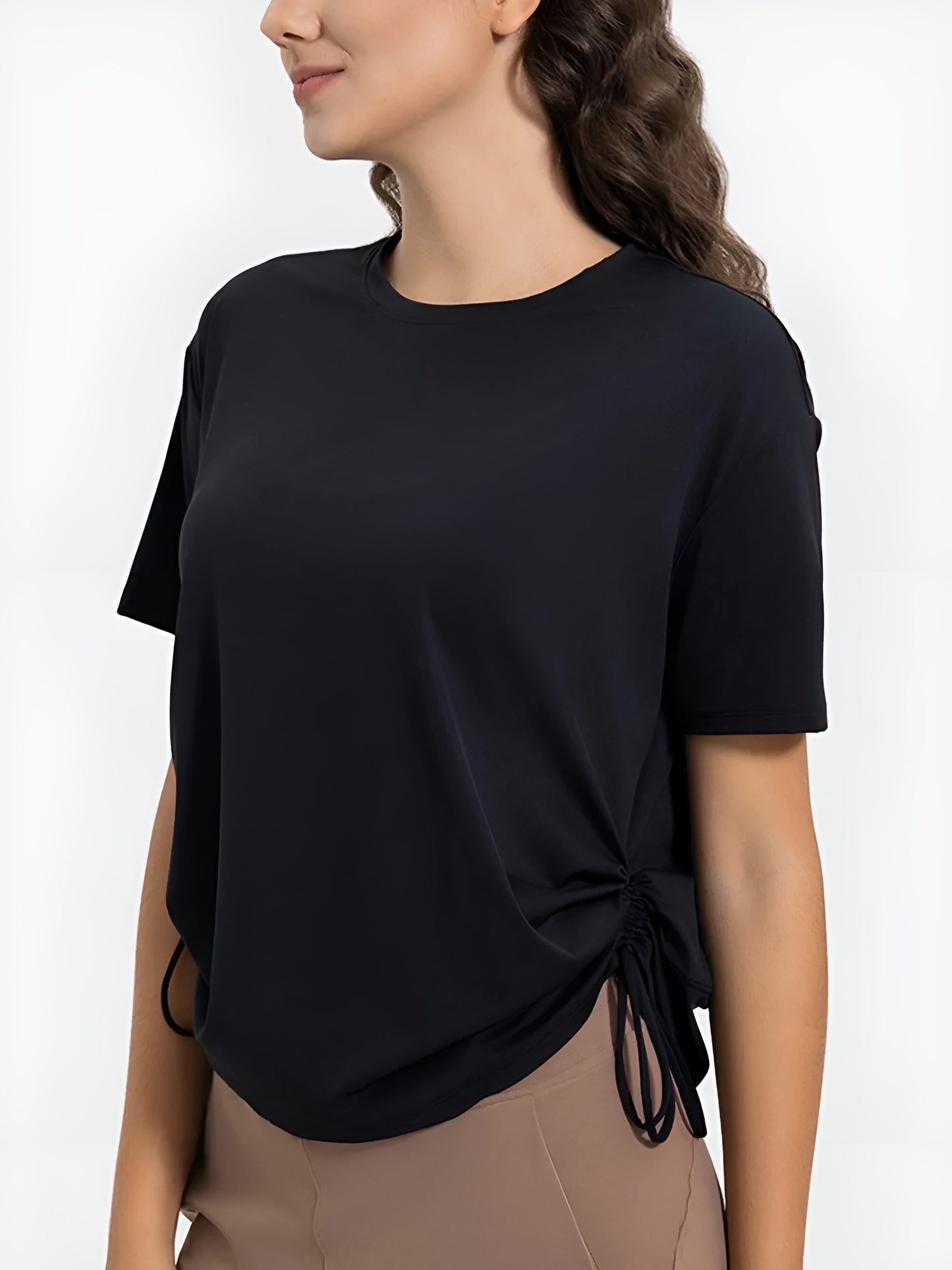 Round Neck Short Sleeve Active T-Shirt