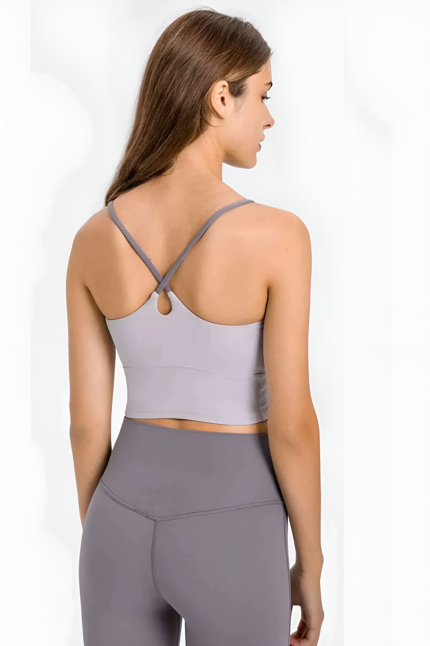 Millennia Crisscross Back Scoop Neck Sports Cami