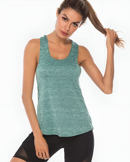 Dry-Tech Wide Strap Exercise Tank Top